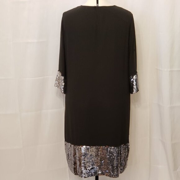 Ulla Popken Formal Black Sequin Dress, Size 16/18 - Picture 7 of 12